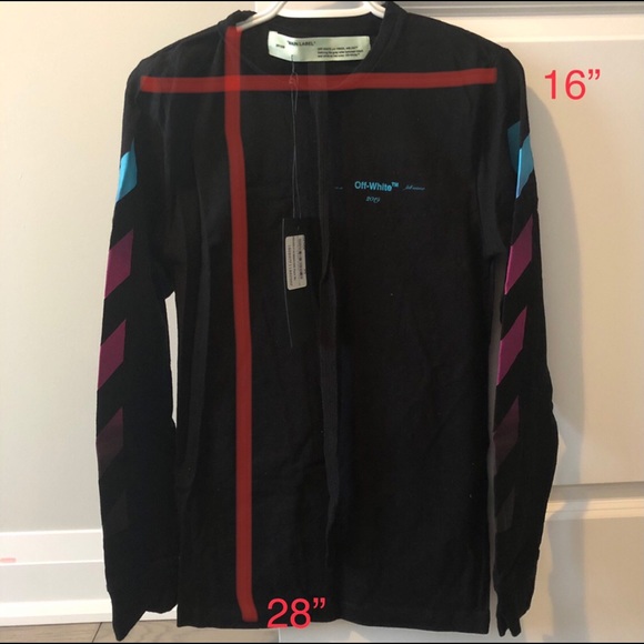 New Off-White Black Marker Long Sleeve T-shirt - Picture 5 of 8